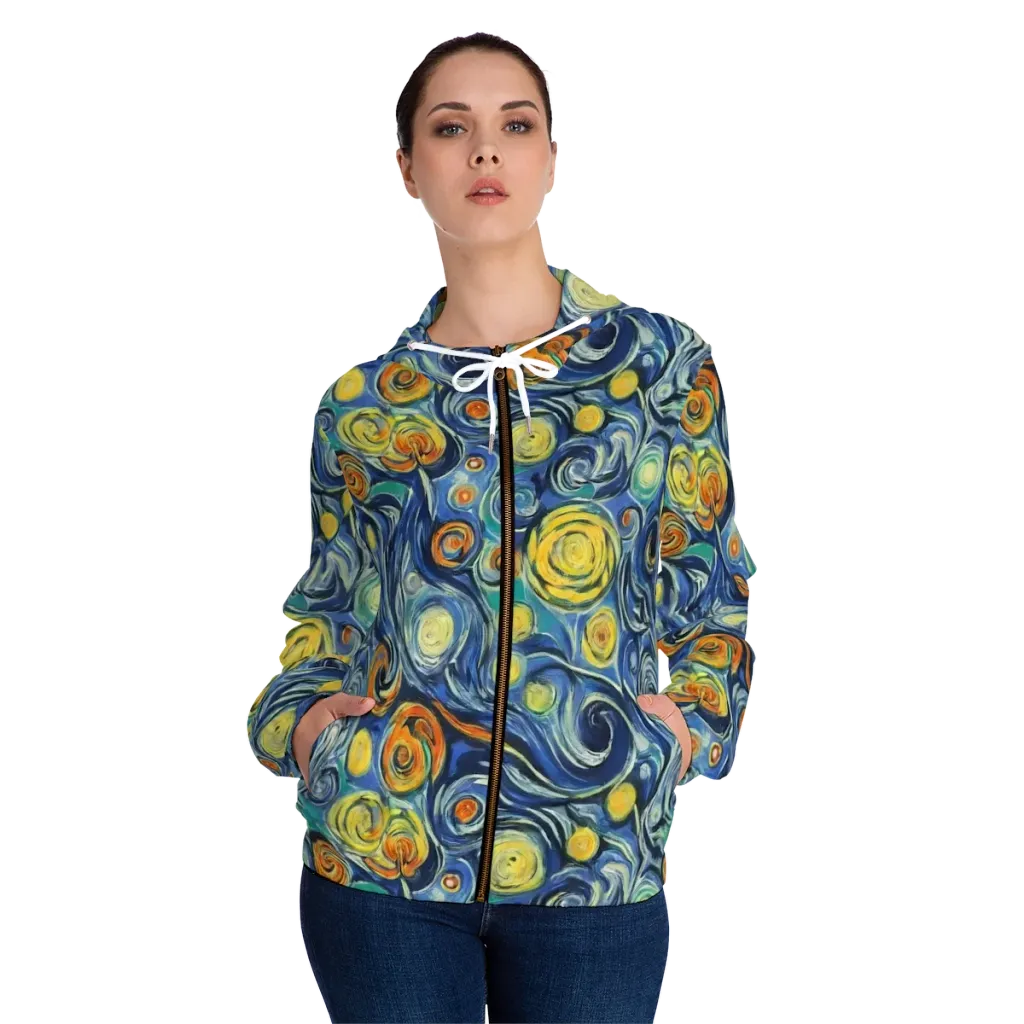 Lucent Harmony on Women's Full-Zip Hoodie — Front On Person