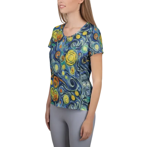 Lucent Harmony on a Women's Athletic T-Shirt
