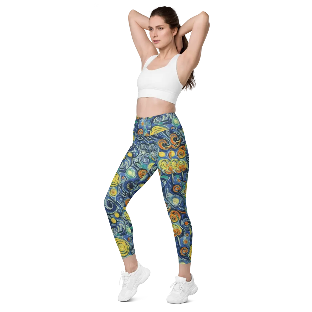 Lucent Harmony on Leggings with Pockets — Left Front