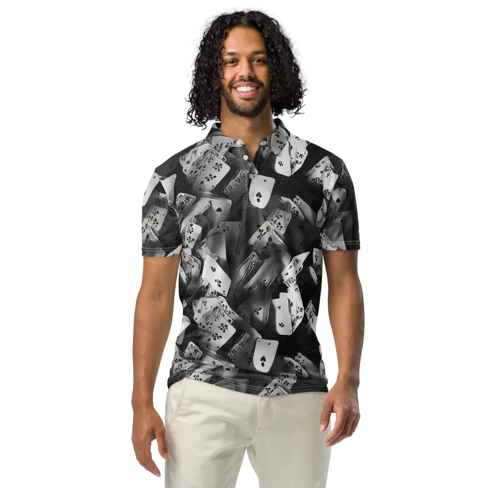 Fortune’s Folly on Men's Slim Fit Polo Shirt — Front