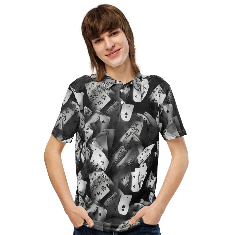 Fortune’s Folly on Men's Slim Fit Polo Shirt — Front