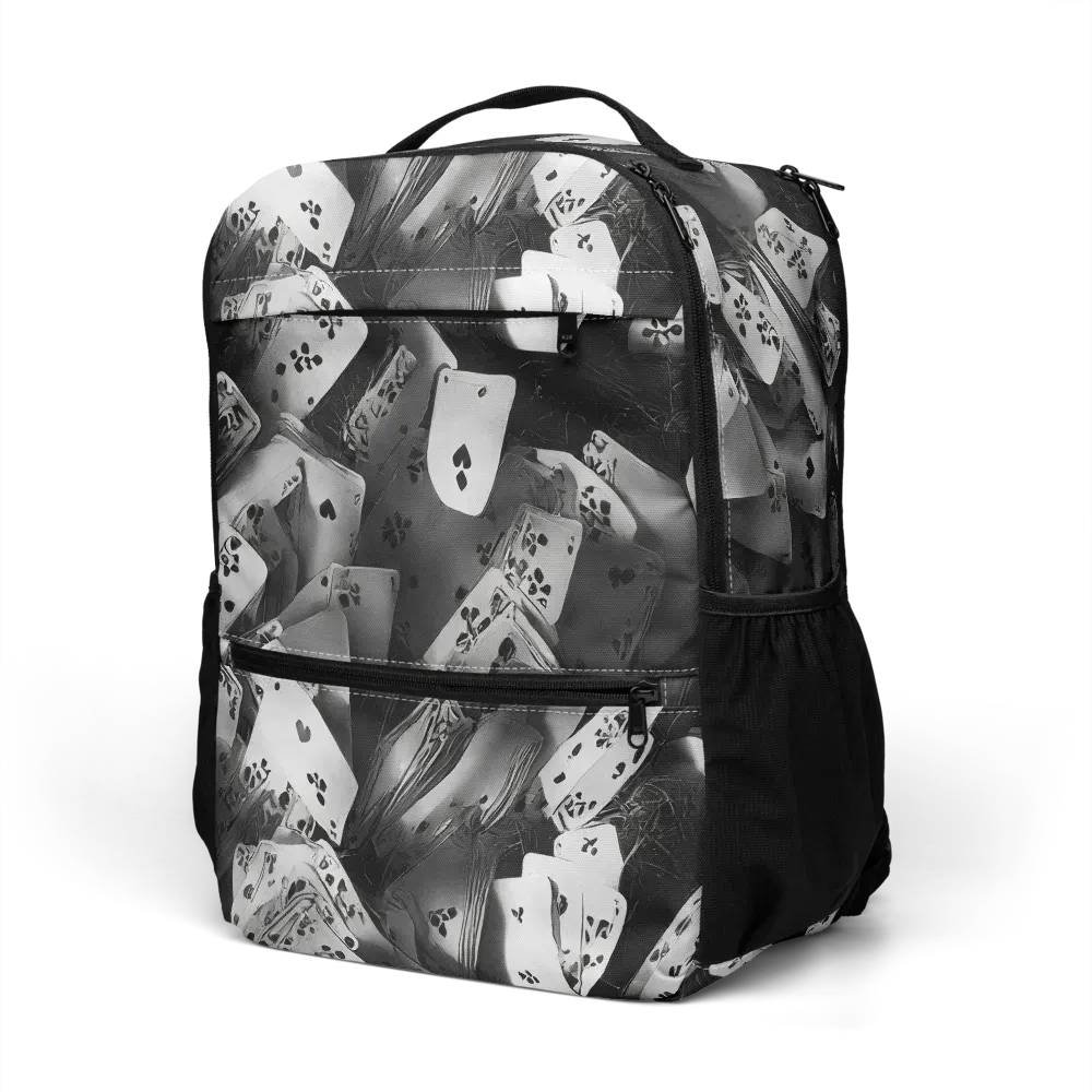 Fortune’s Folly on Utility Backpack — Left Front
