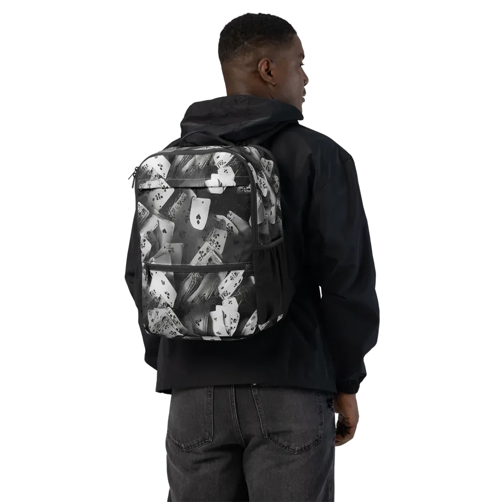 Fortune’s Folly on Utility Backpack — Back