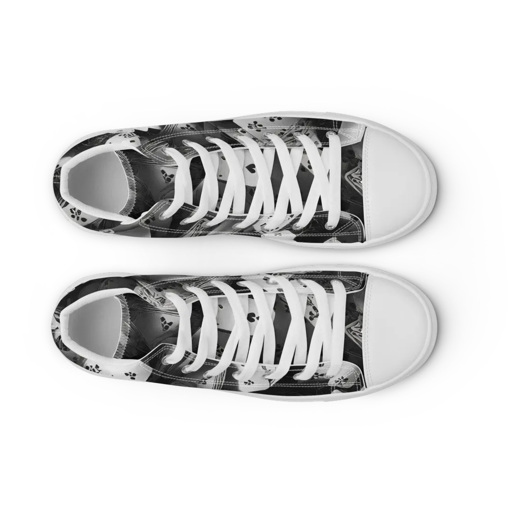 Fortune’s Folly on Men's High Top Canvas Shoes — Front