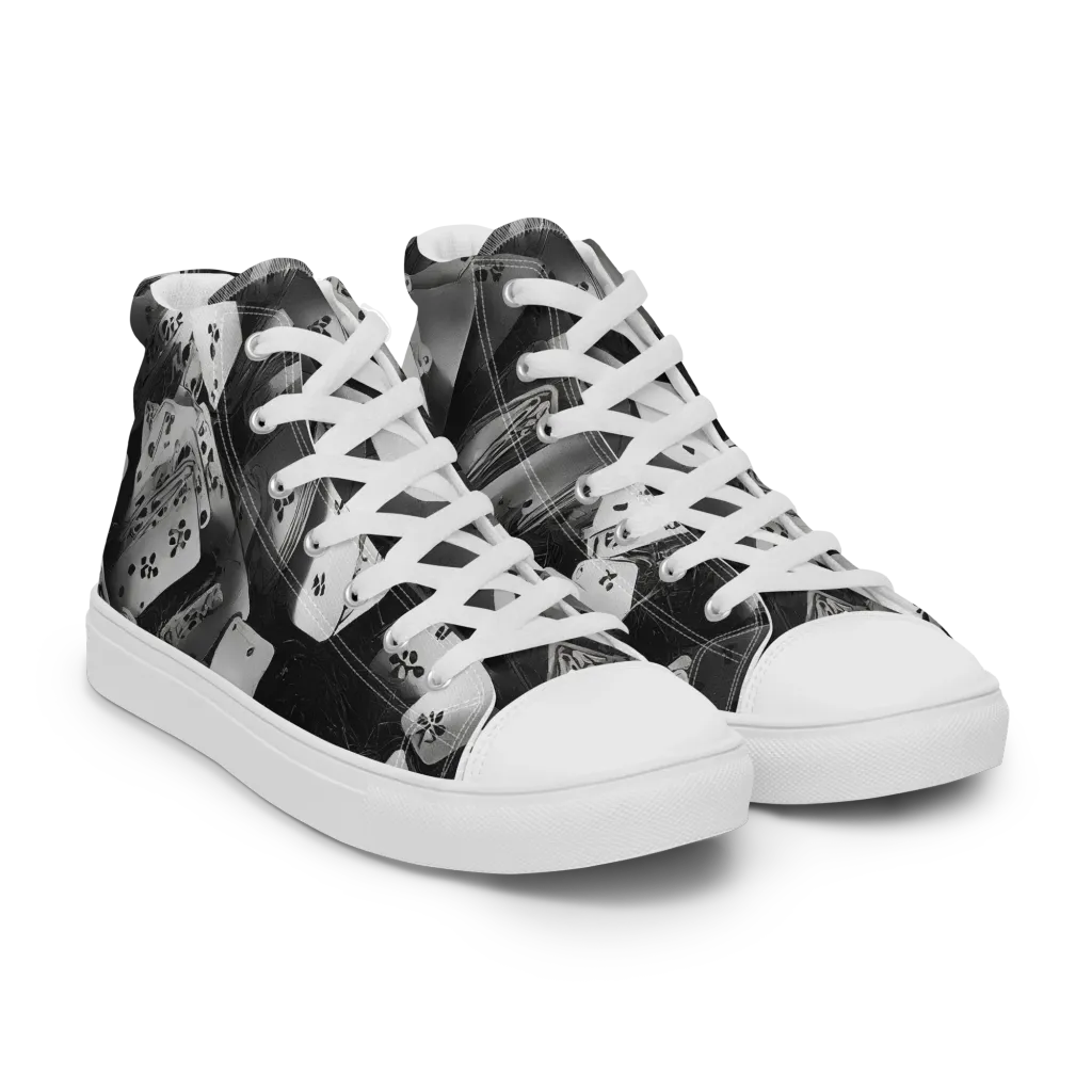 Fortune’s Folly on Men's High Top Canvas Shoes — Right Front