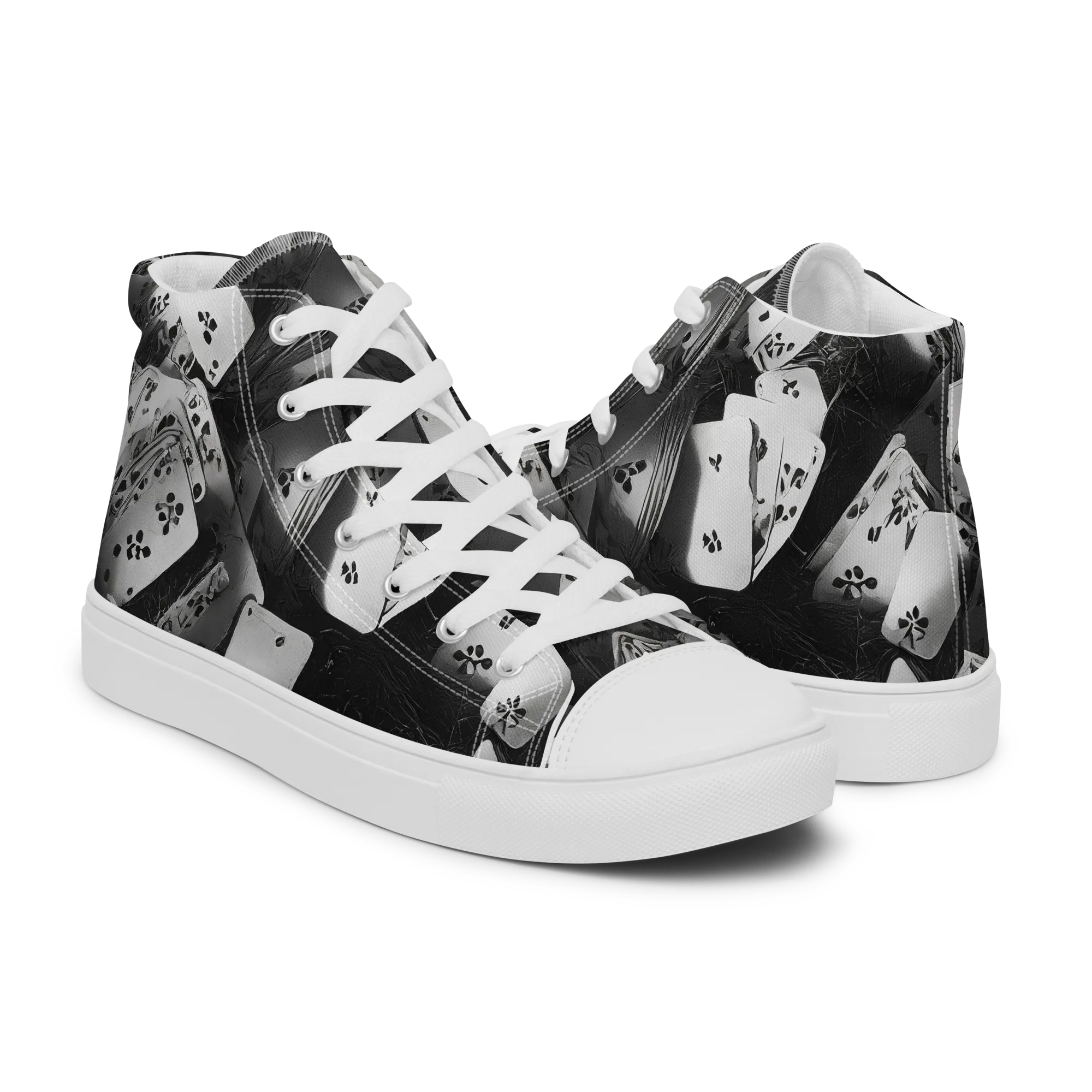 Fortune’s Folly on Men's High Top Canvas Shoes — Right