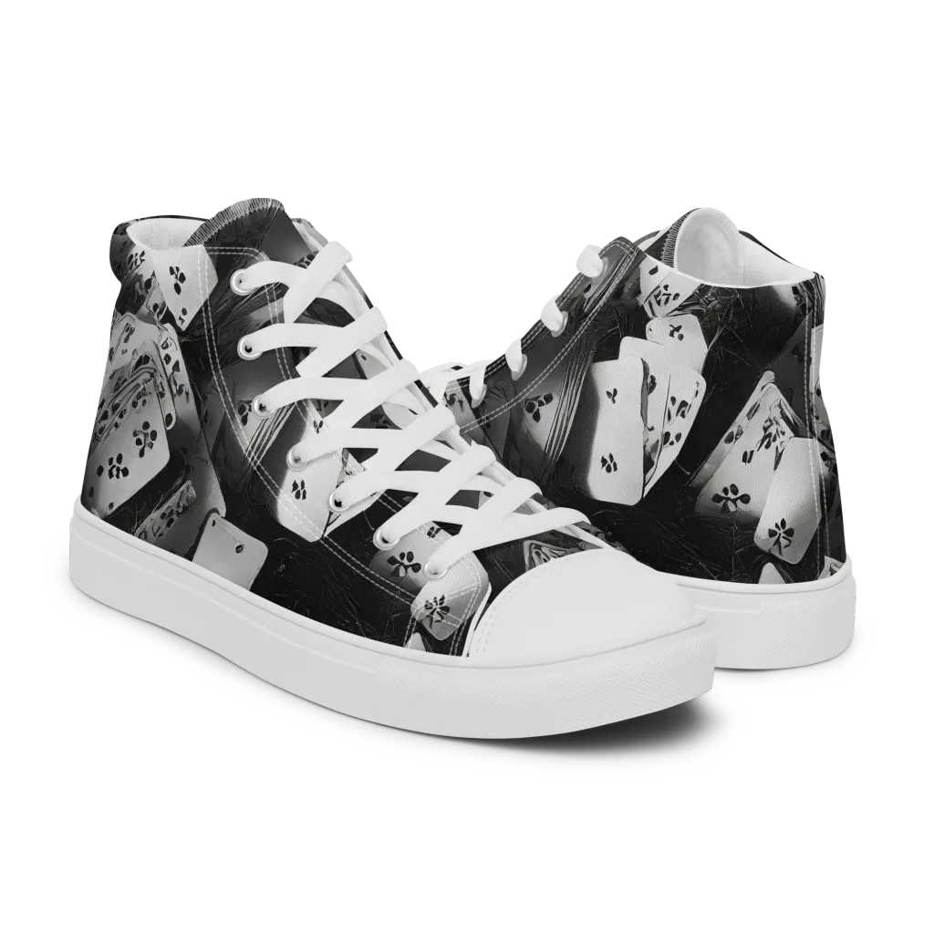 Fortune’s Folly on Men's High Top Canvas Shoes — Right