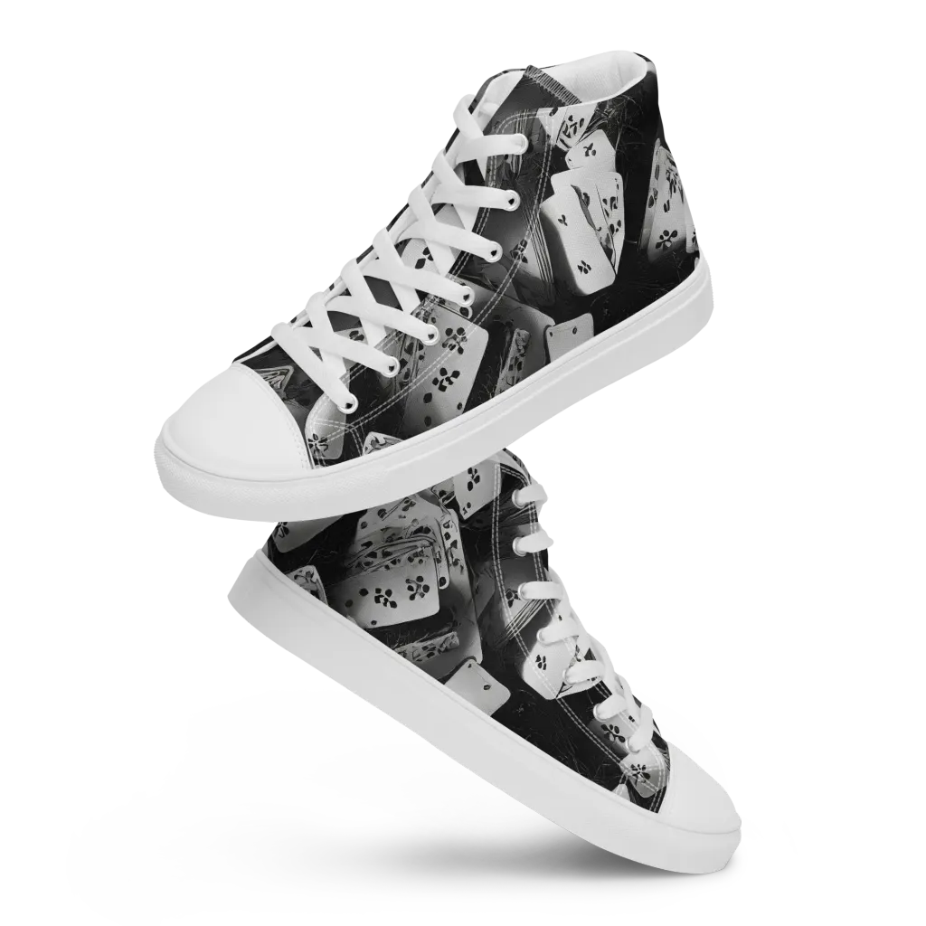Fortune’s Folly on Men's High Top Canvas Shoes — Front
