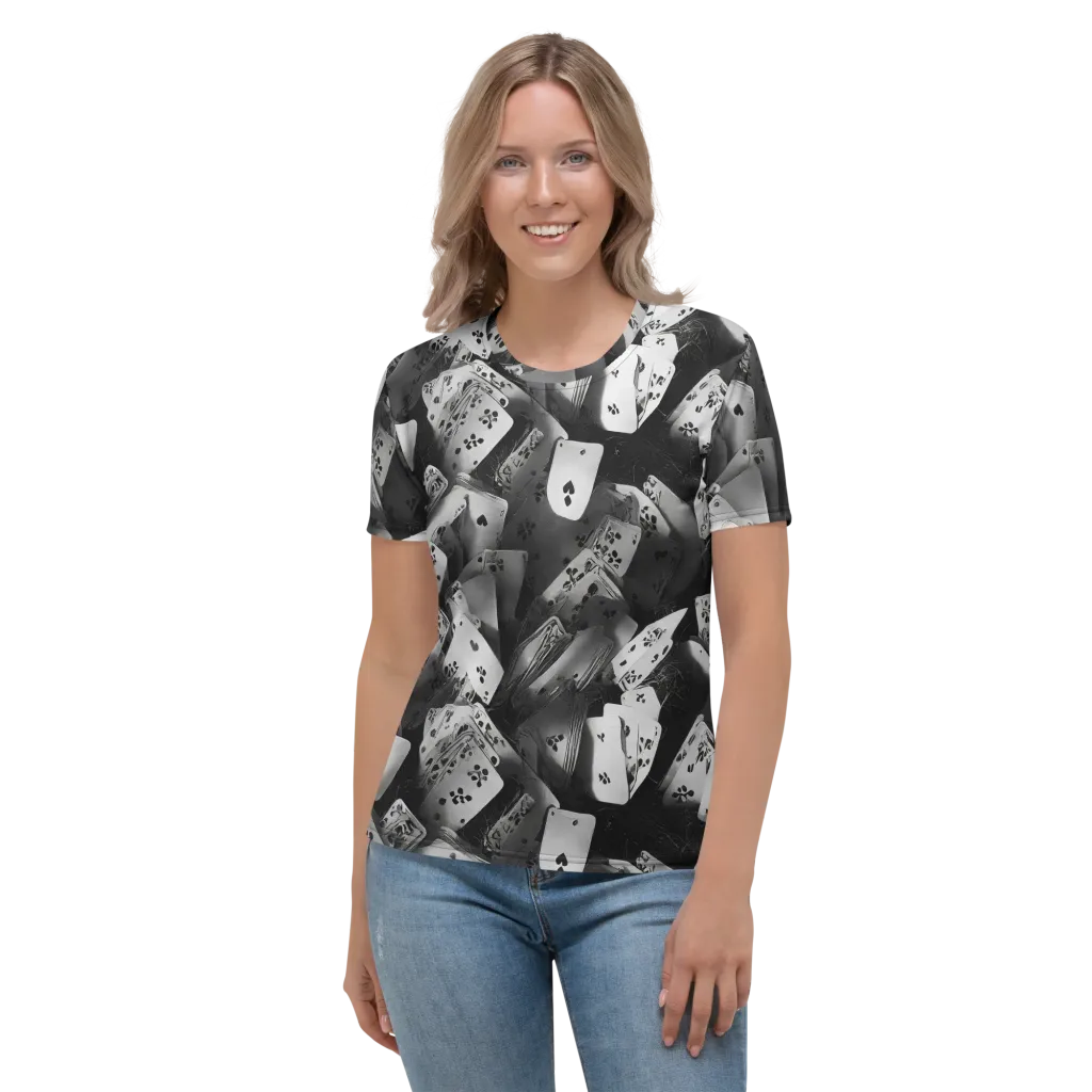 Fortune’s Folly on Women's Crew Neck T-Shirt — Front