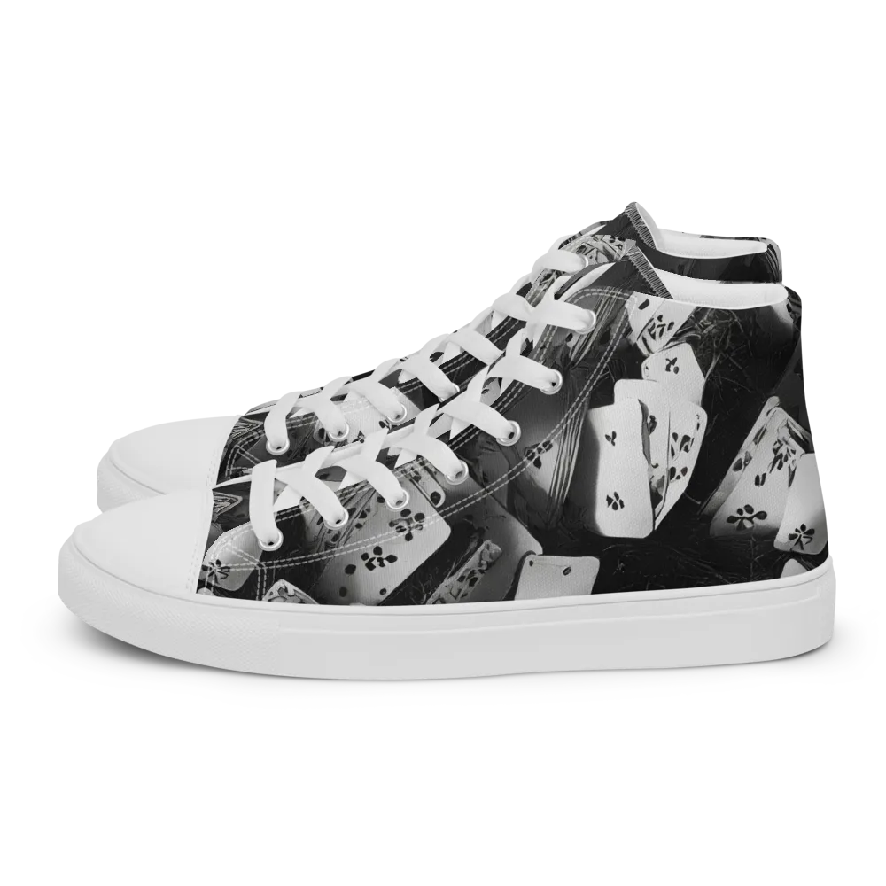 Fortune’s Folly on Women's High Top Canvas Shoes — Left