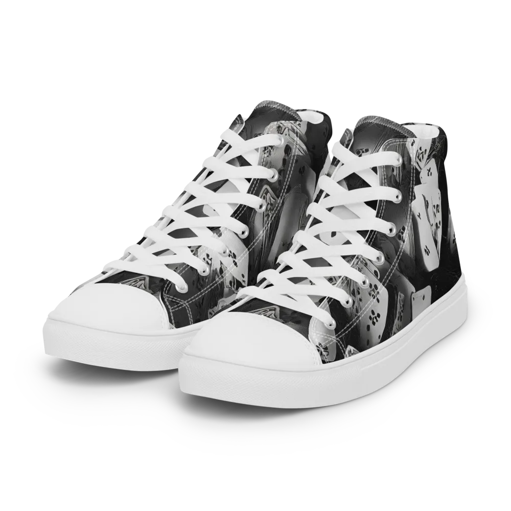 Fortune’s Folly on Women's High Top Canvas Shoes — Left Front