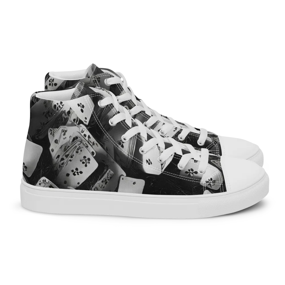 Fortune’s Folly on Women's High Top Canvas Shoes — Right