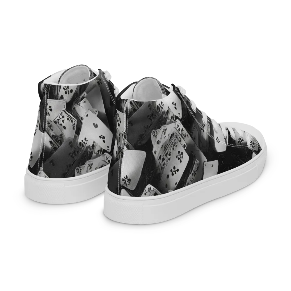 Fortune’s Folly on Women's High Top Canvas Shoes — Right Back