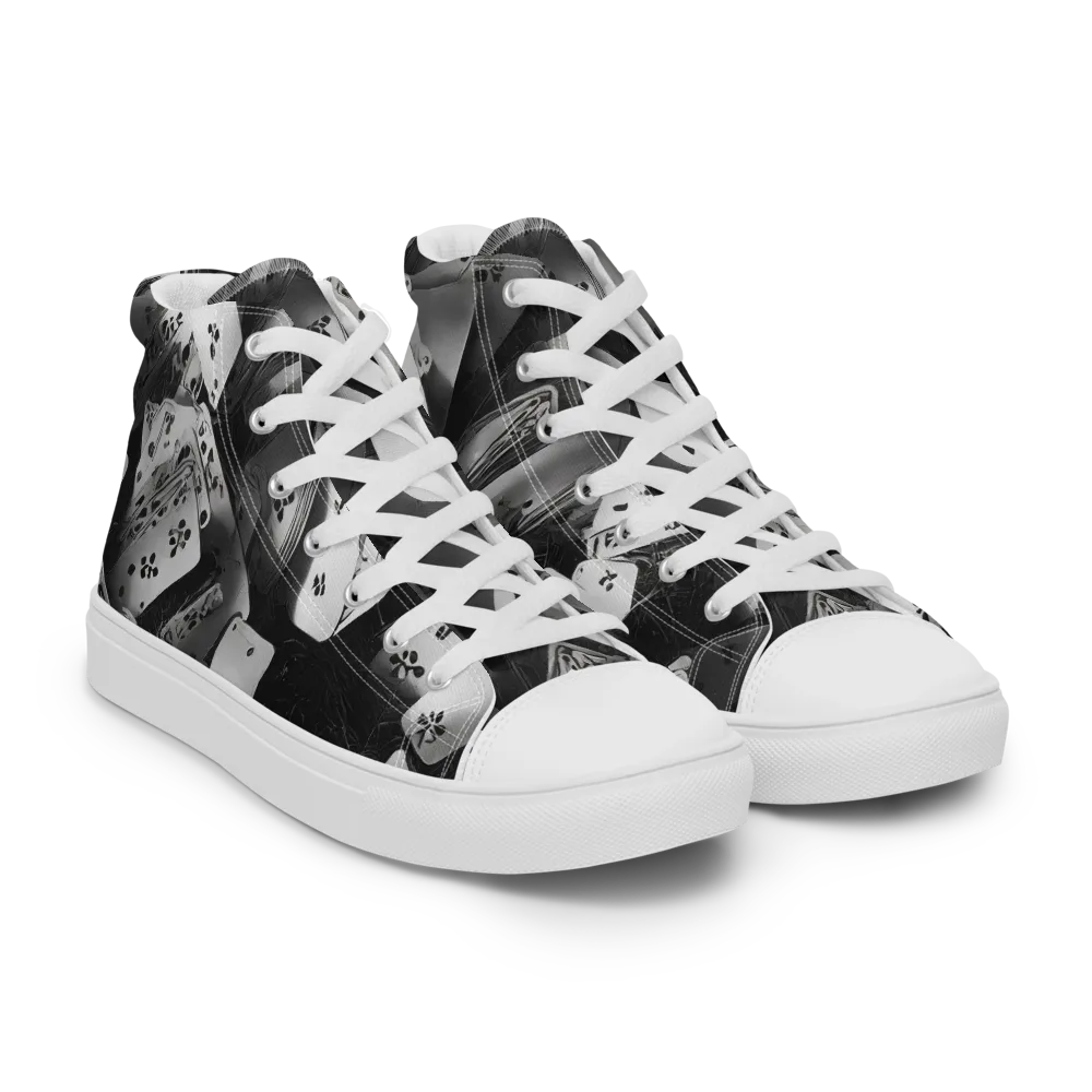 Fortune’s Folly on Women's High Top Canvas Shoes — Right Front