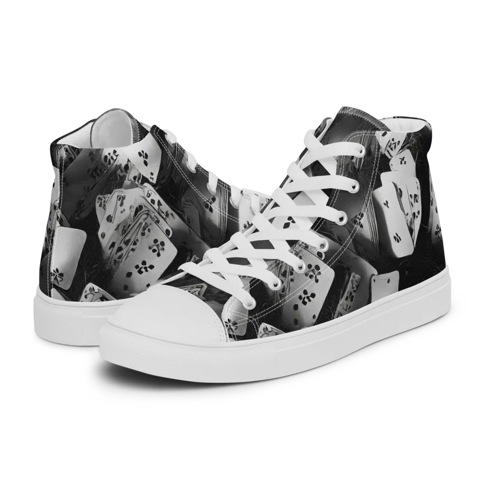 Fortune’s Folly on Women's High Top Canvas Shoes — Left