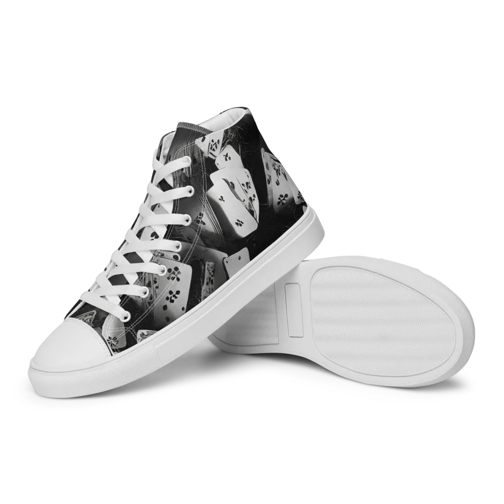 Fortune’s Folly on Women's High Top Canvas Shoes — Left