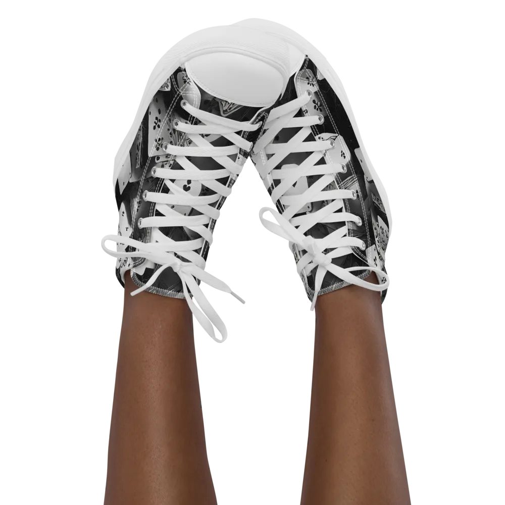 Fortune’s Folly on Women's High Top Canvas Shoes — Front