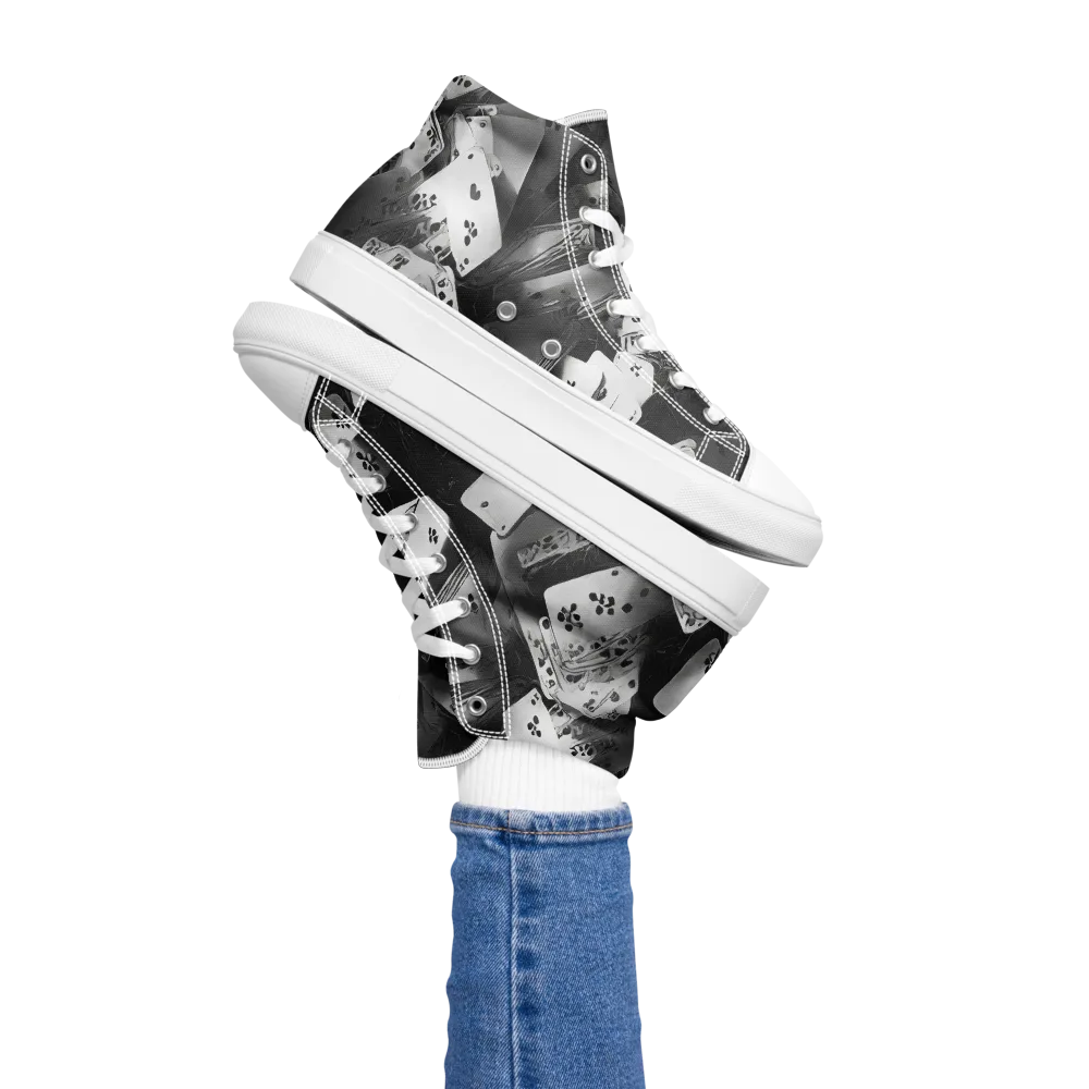 Fortune’s Folly on Women's High Top Canvas Shoes — Left