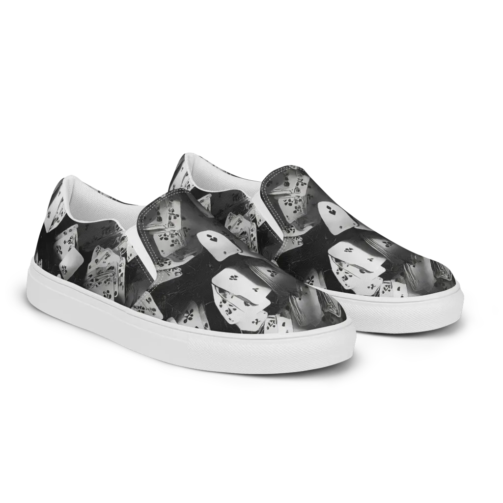 Fortune’s Folly on Men's Slip-On Canvas Shoes — Right Front