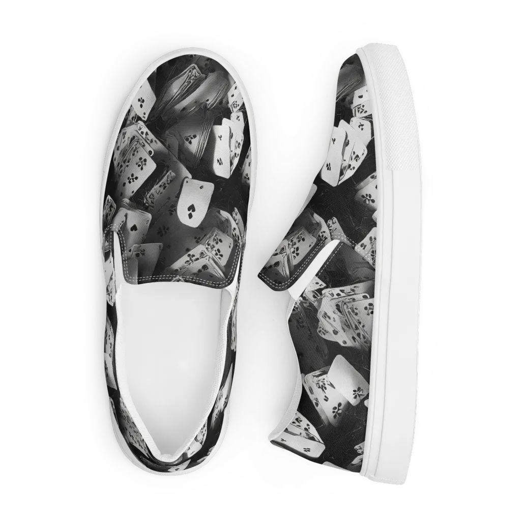 Fortune’s Folly on Men's Slip-On Canvas Shoes — Front