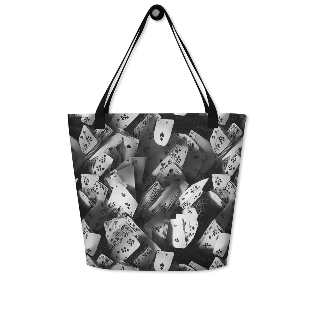 Fortune’s Folly on Large Tote Bag W/ Pocket — Front
