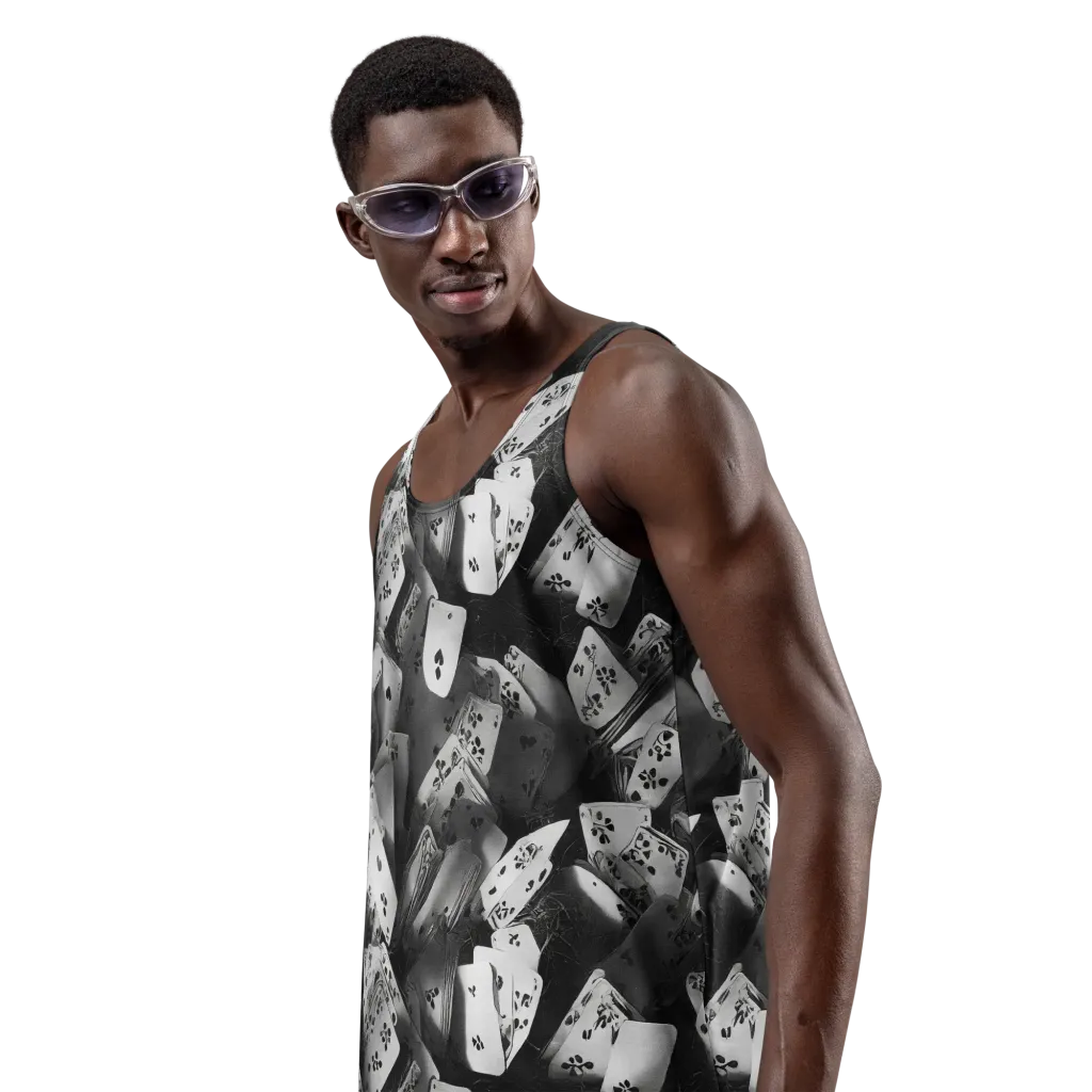 Fortune’s Folly on Men's Tank Top — Left
