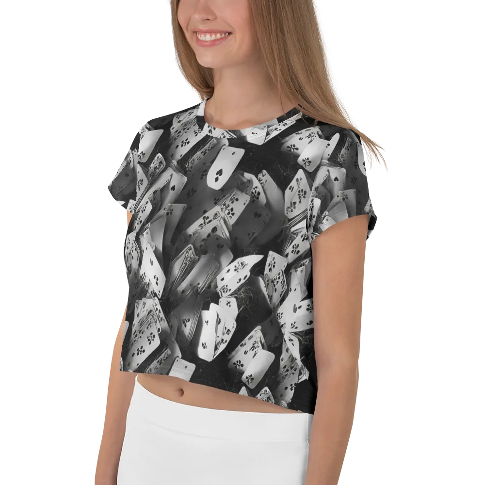 Fortune’s Folly on Crop Tee — Left