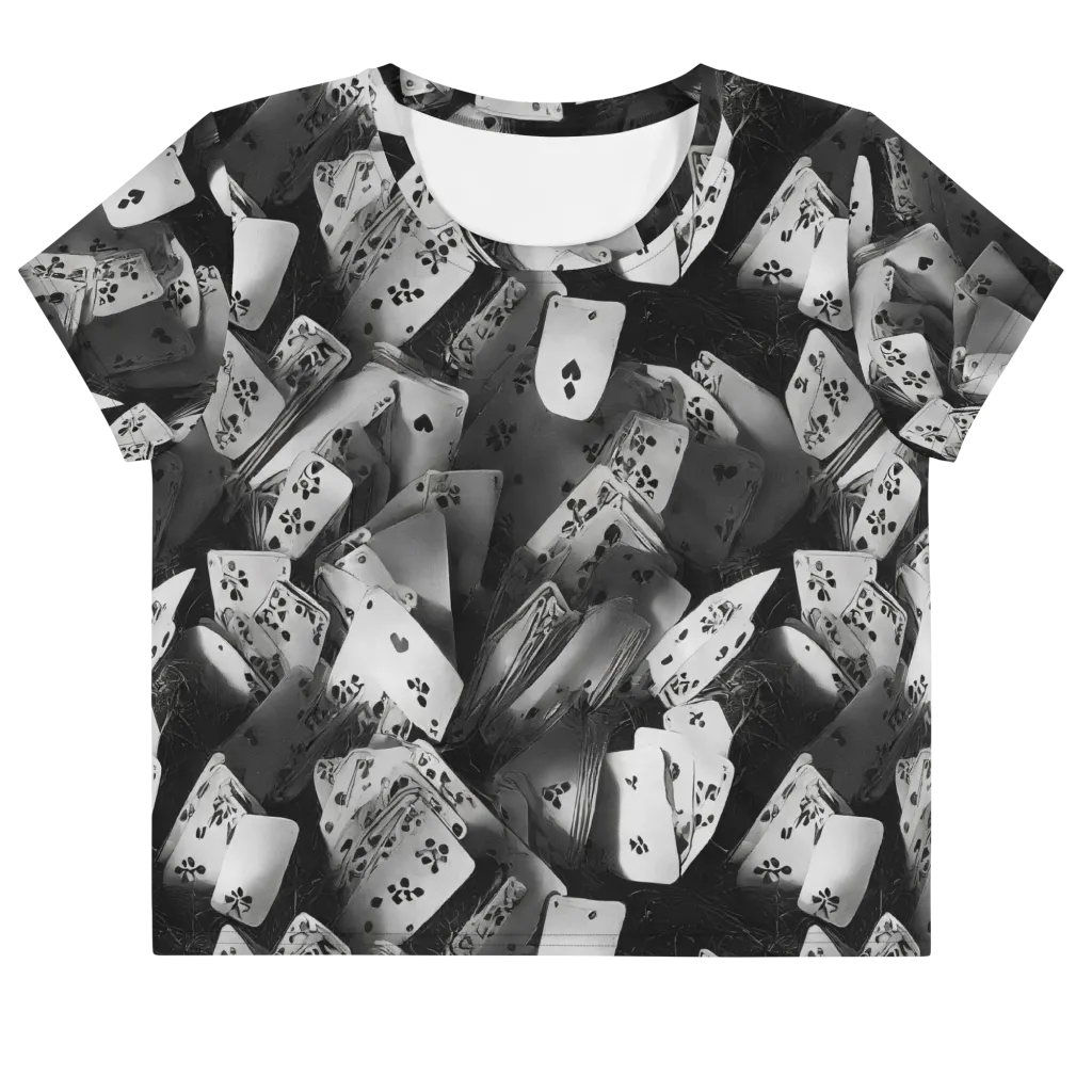 Fortune’s Folly on Crop Tee — Front