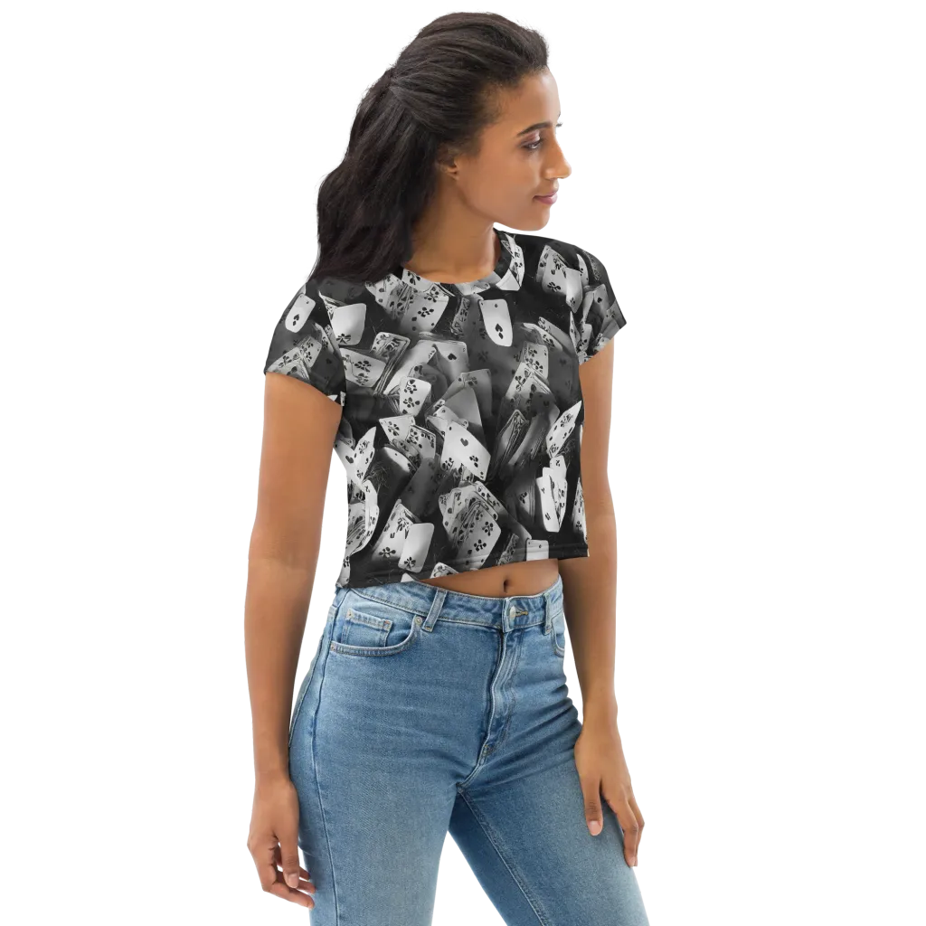 Fortune’s Folly on Crop Tee — Right Front