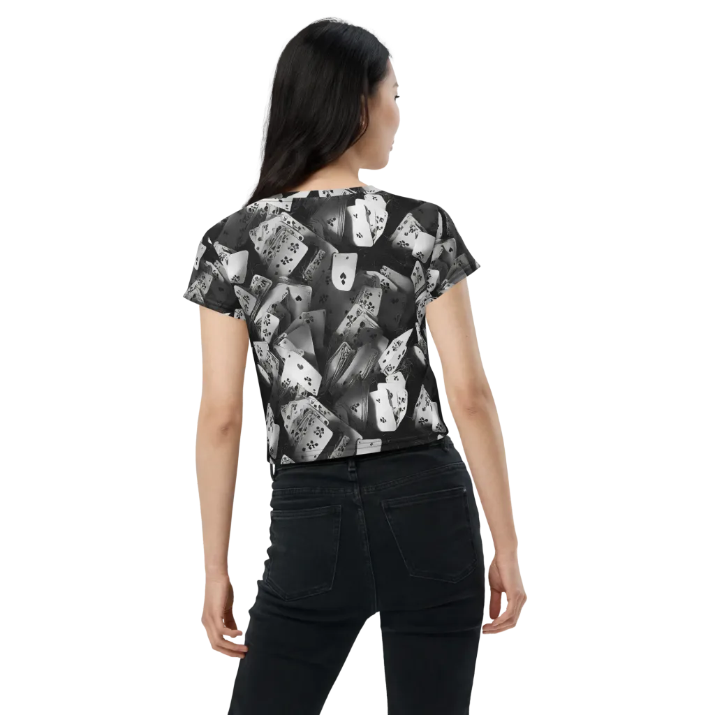 Fortune’s Folly on Crop Tee — Back