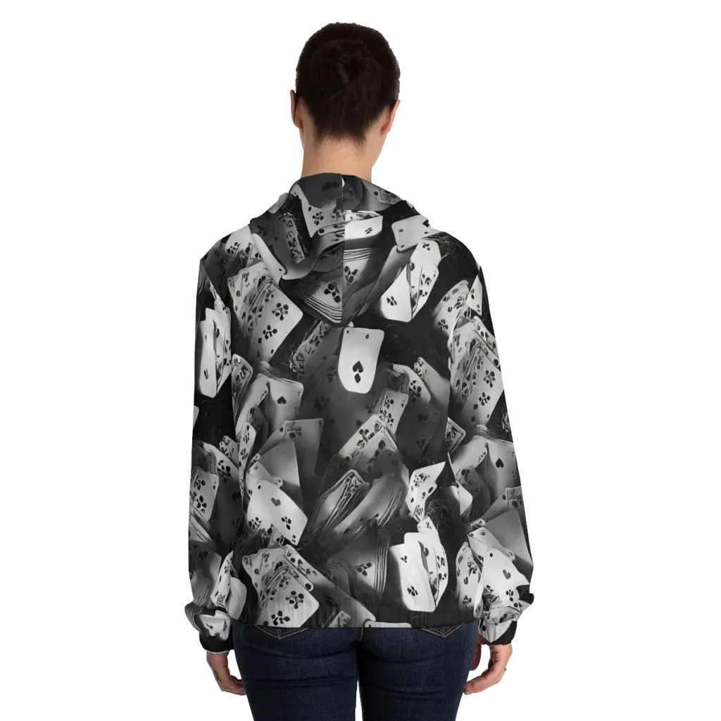 Fortune’s Folly on Women's Full-Zip Hoodie — Back On Person
