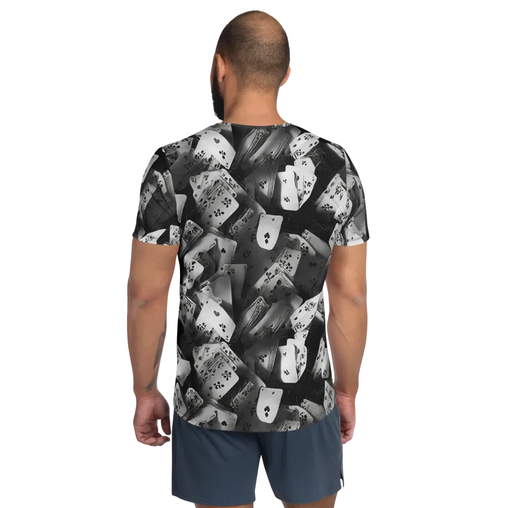 Fortune’s Folly on Men's Athletic T-Shirt — Back