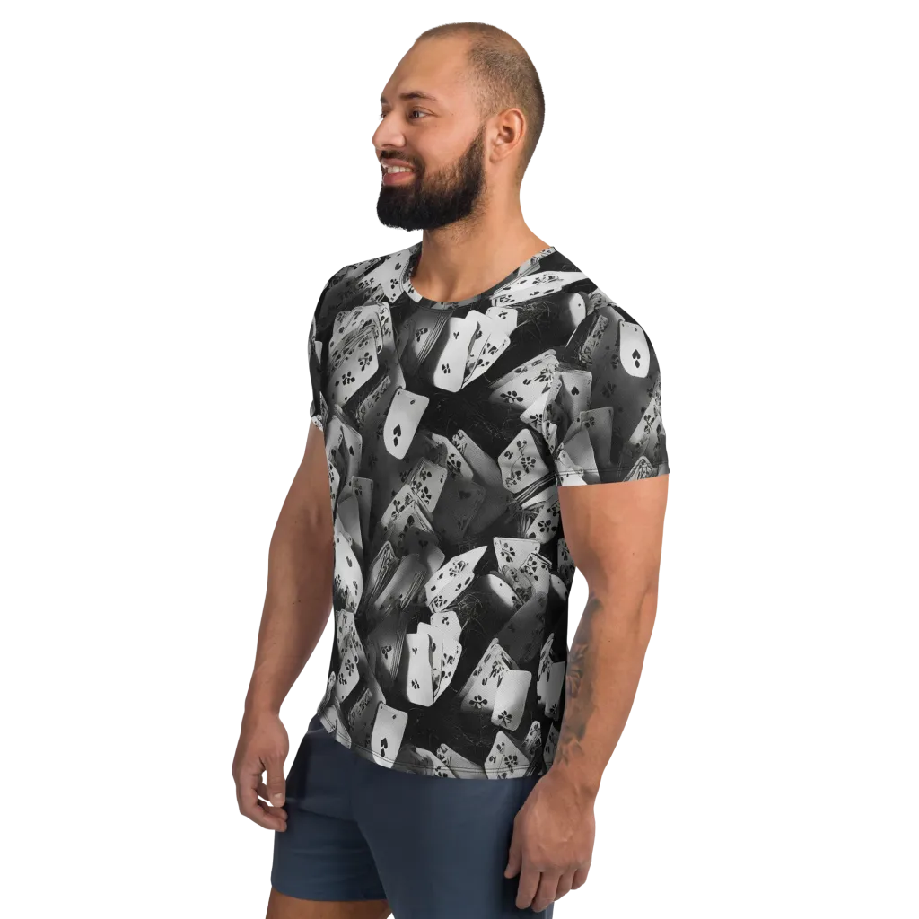 Fortune’s Folly on Men's Athletic T-Shirt — Left
