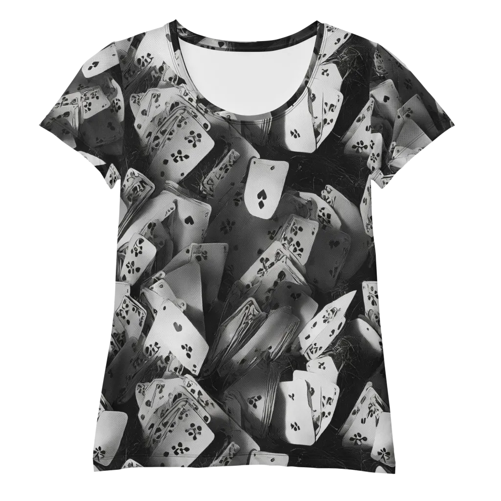 Fortune’s Folly on Women's Athletic T-Shirt — Front