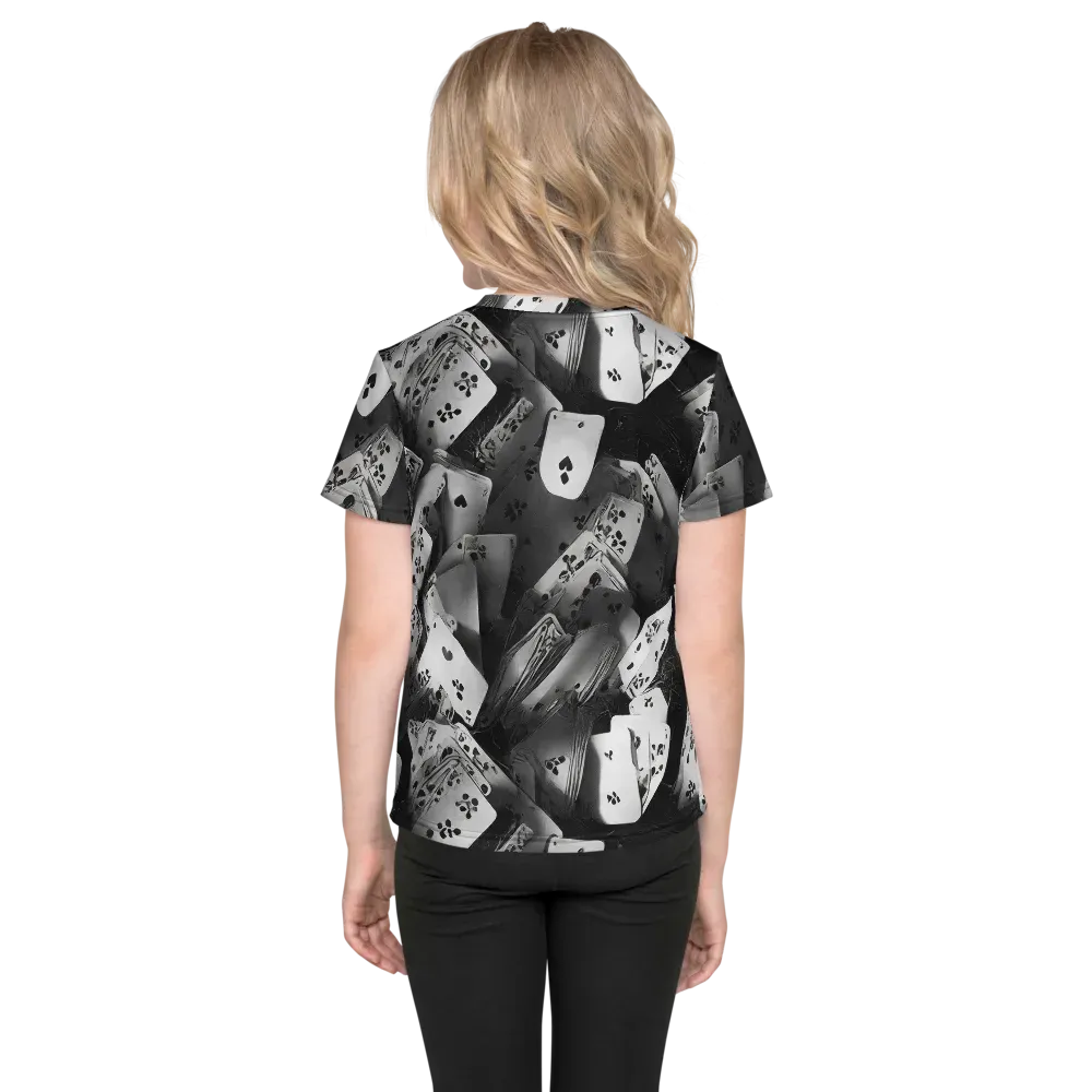 Fortune’s Folly on Kids Crew Neck T-Shirt — Back