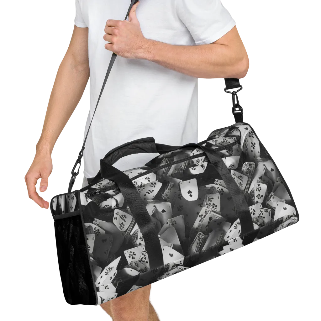 Fortune’s Folly on Duffle Bag — Right Front