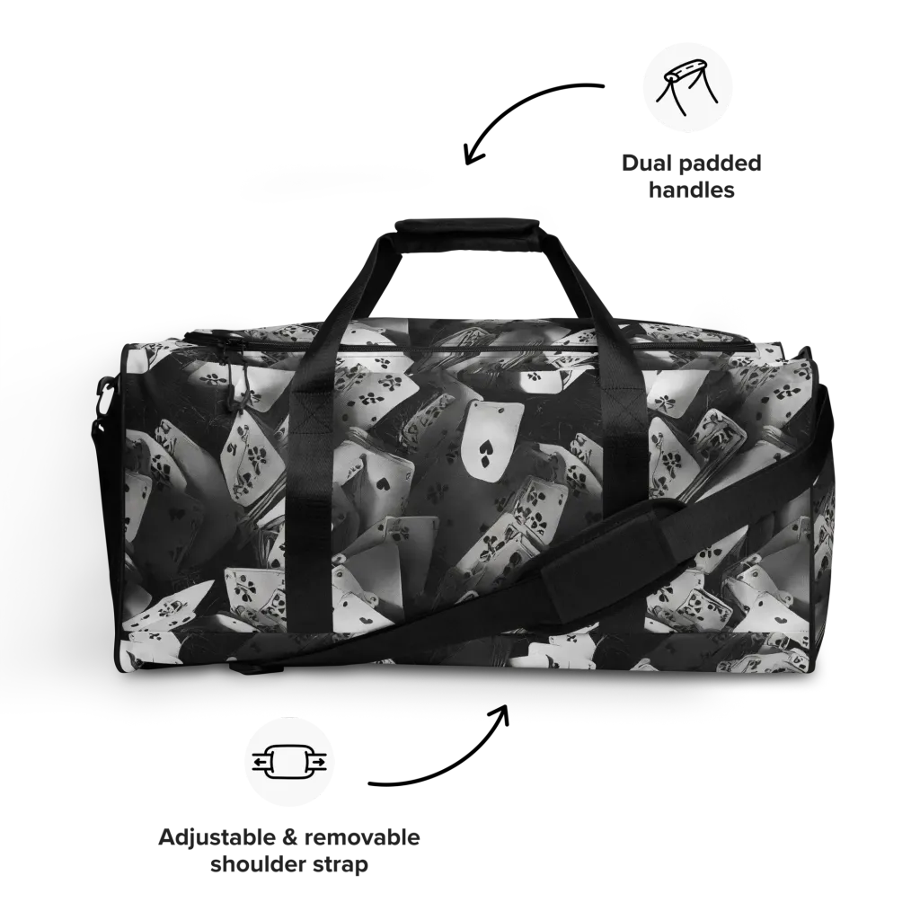 Fortune’s Folly on Duffle Bag — Front