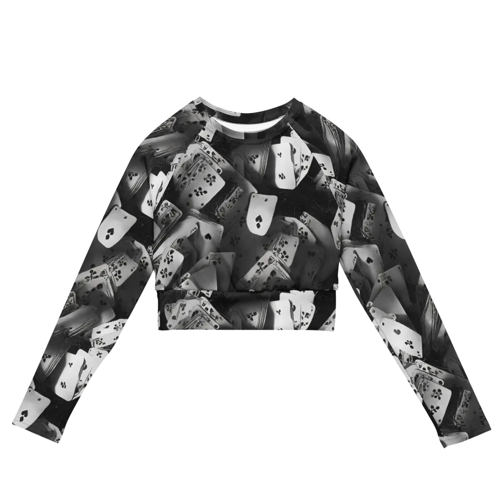 Fortune’s Folly on Long Sleeve Crop Top — Front