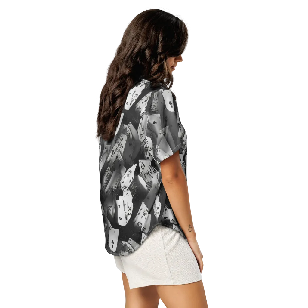 Fortune’s Folly on Women's Short Sleeve Pajama Top — Right Back