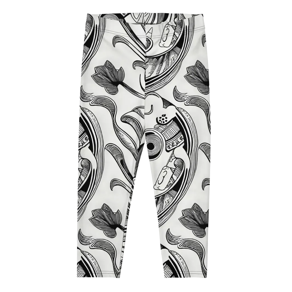 Rhythmic Riddle on Capri Leggings — Front