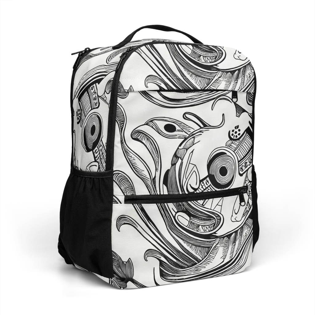 Rhythmic Riddle on Utility Backpack — Right Front