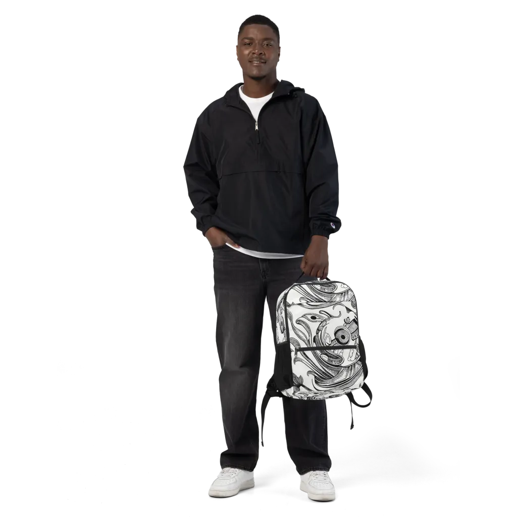 Rhythmic Riddle on Utility Backpack — Front