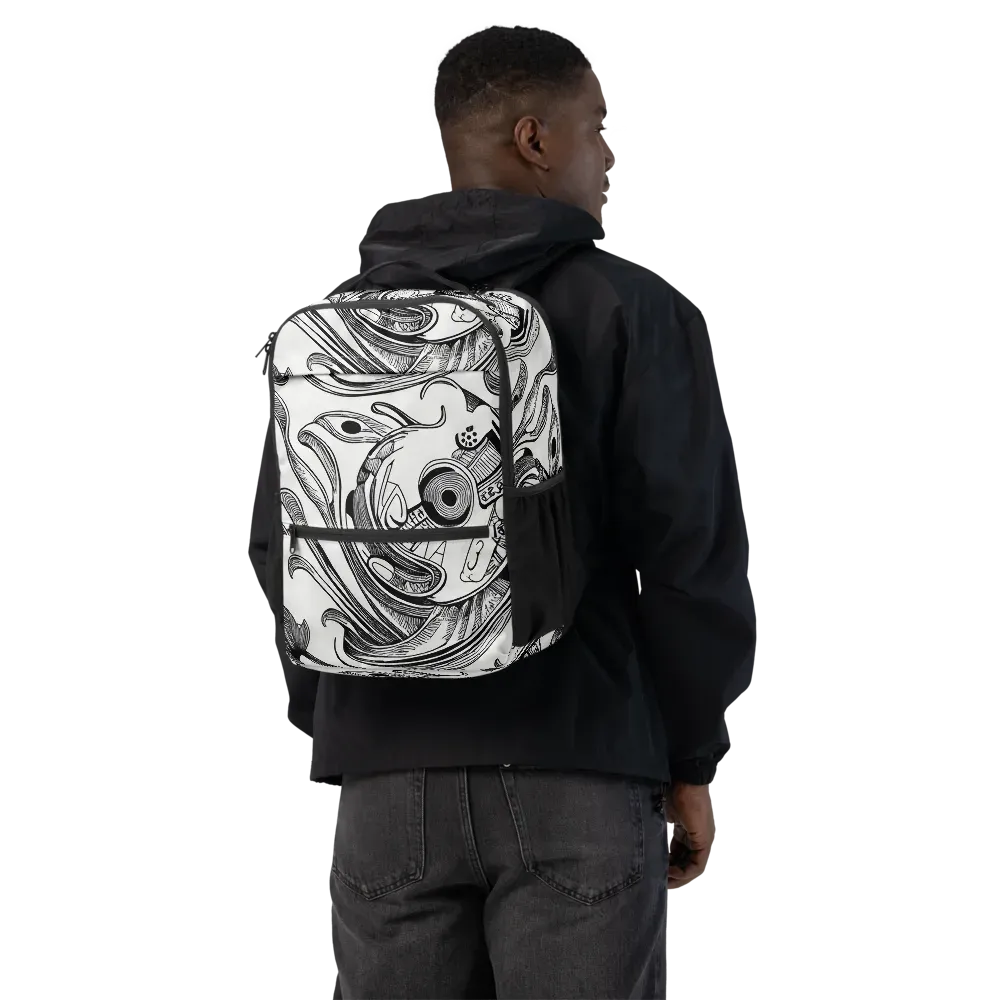 Rhythmic Riddle on Utility Backpack — Back