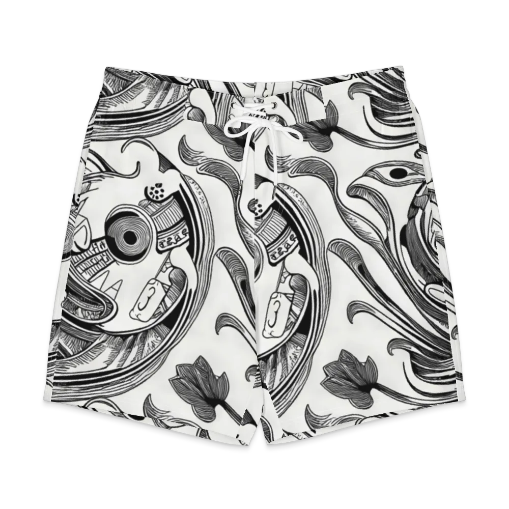 Rhythmic Riddle on Men's Board Shorts — Front