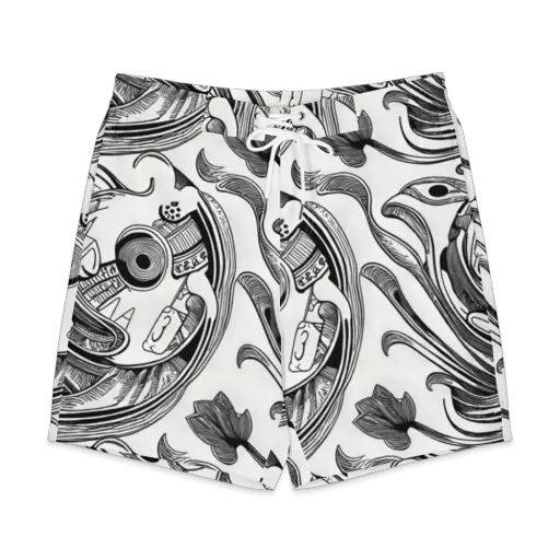 Rhythmic Riddle on a Men's Board Shorts