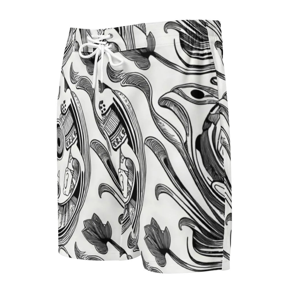 Rhythmic Riddle on Men's Board Shorts — Front