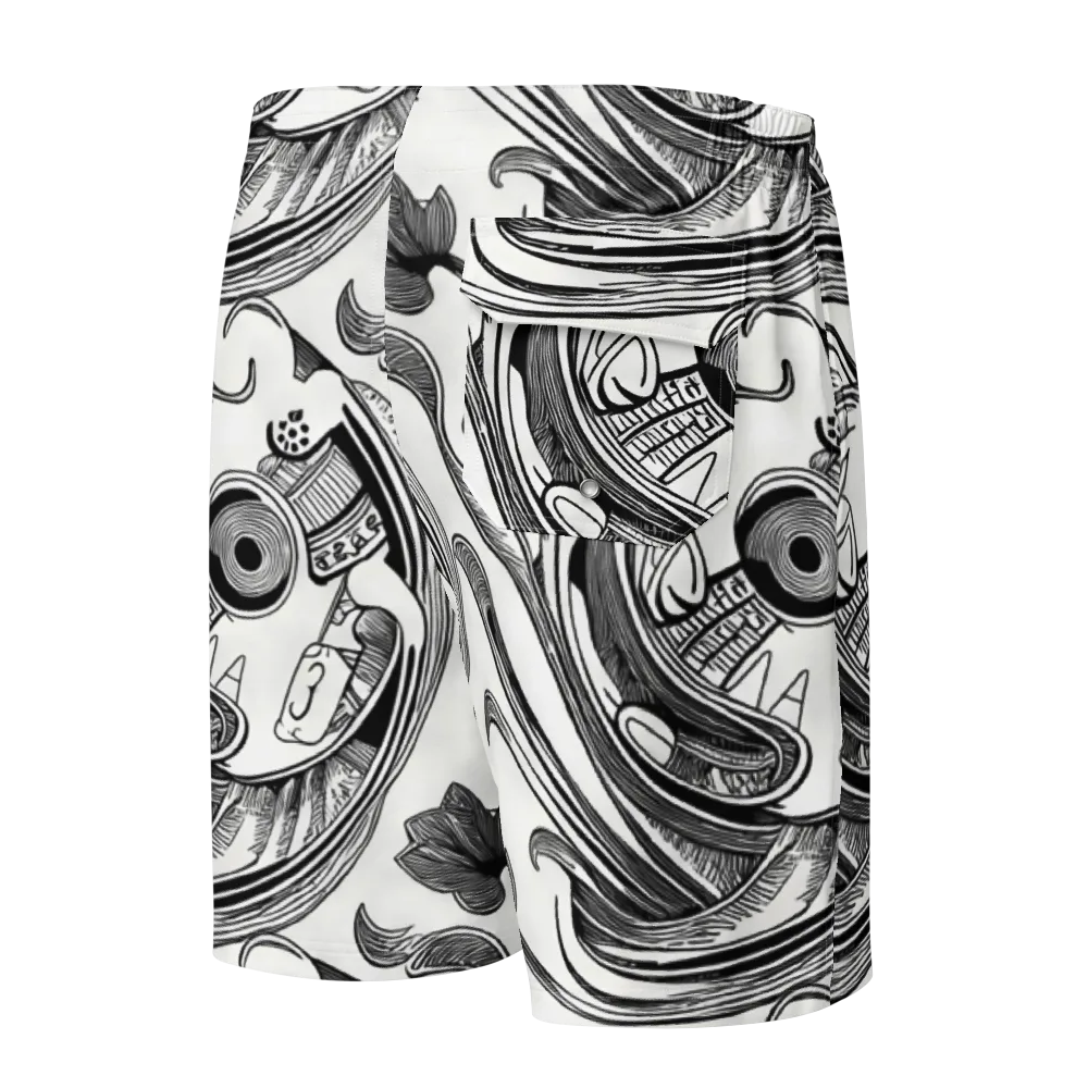 Rhythmic Riddle on Men's Board Shorts — Back