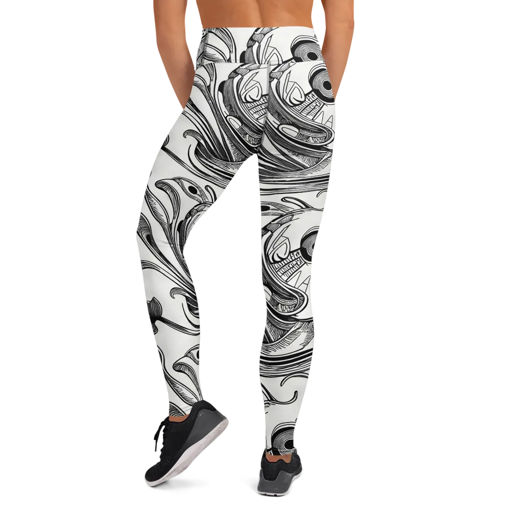 Rhythmic Riddle on Yoga Leggings — Back