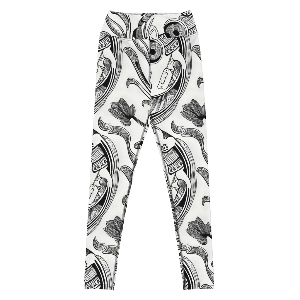 Rhythmic Riddle on Yoga Leggings — Front