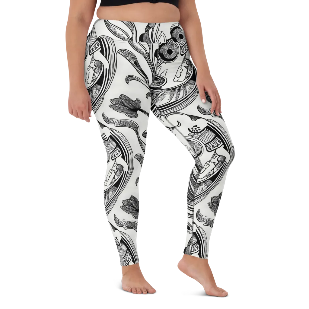 Rhythmic Riddle on Yoga Leggings — Front